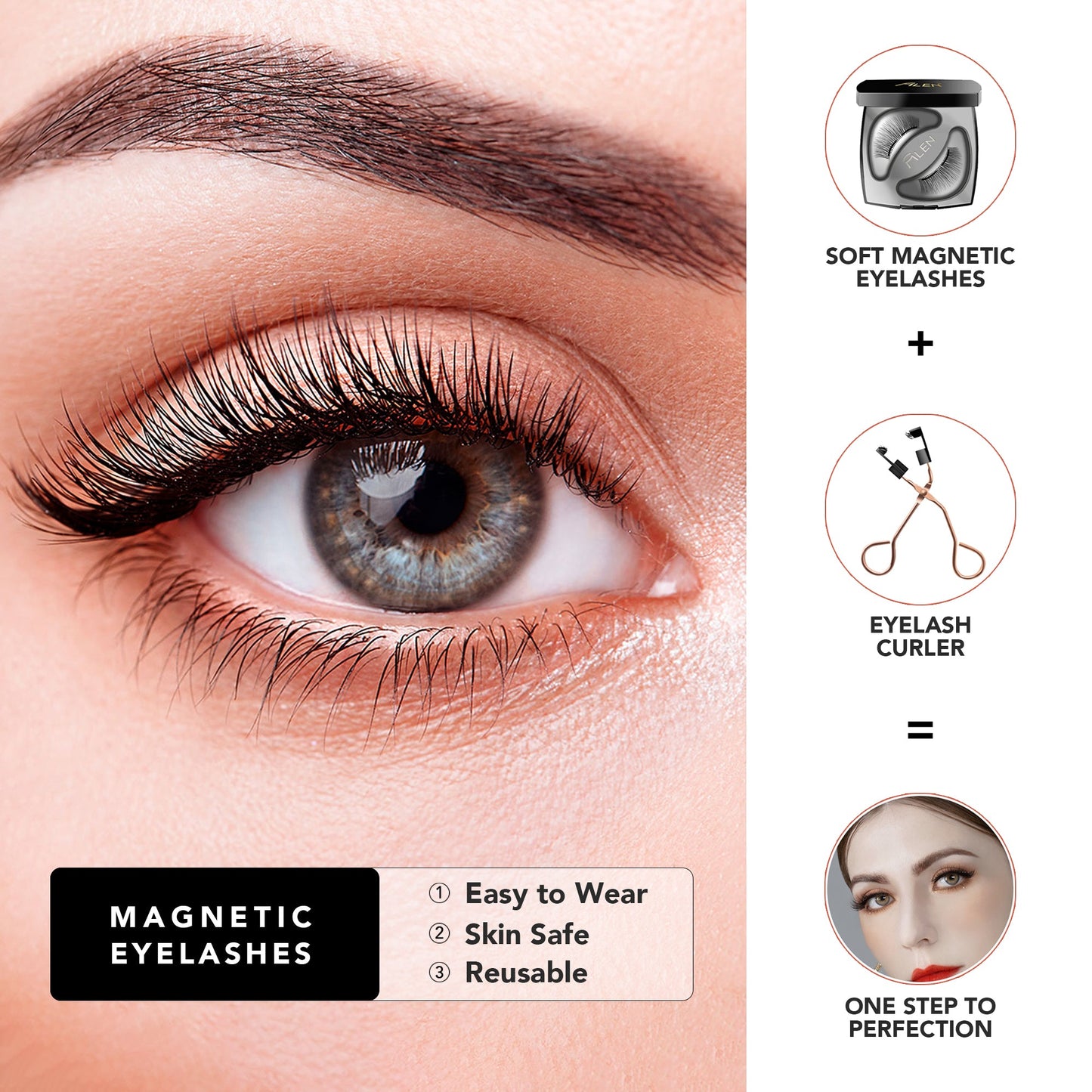 Soft Magnetic Eyelashes - Hepburn (Black)